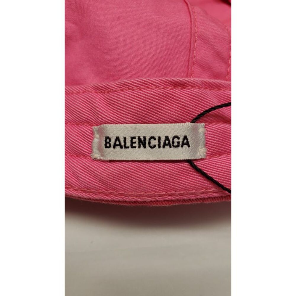 Balenciaga Logo-Embroidered Baseball Cap in Pink Cotton - Picture 8 of 9